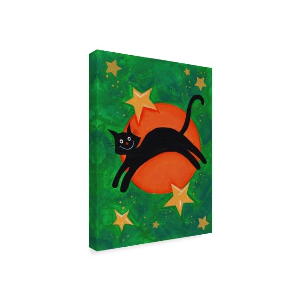Beverly Johnston 'Orange Moon Cat' Canvas Art,14x19